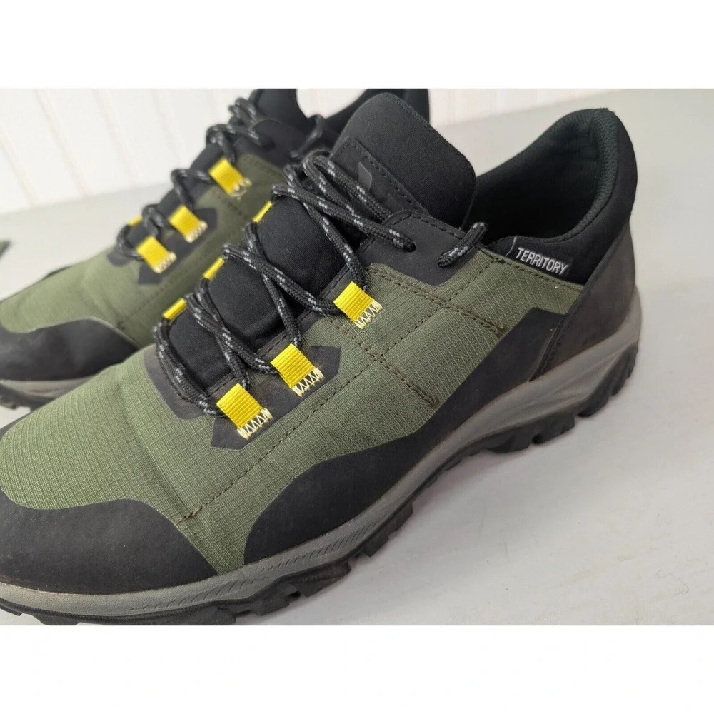 Territory Rainier Sneaker Ripstop Leather‎ Round Toe Low Top Lace Up Sz 10.5